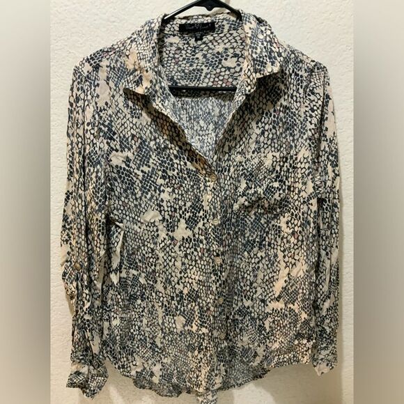 Velvet Heart  Blouse Ladies Long Sleeve Button Down Shirt Size M - Picture 1 of 8